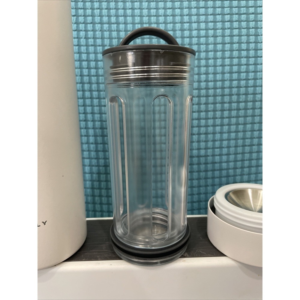 FireBelly Tea Infuser Tumbler In White Stop Infusion Travel Mug Tea Press - Picture 5 of 9